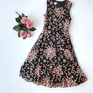 Hobbs London Lilith dress - black w pink floral